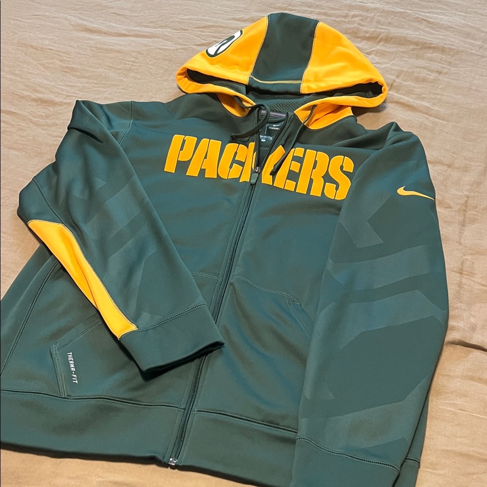Green and Yellow Packers Nike Hoodie